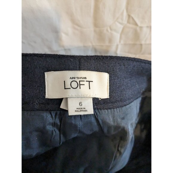 Ann Taylor Loft Preppy Wrap Wool Blend Mini Lined Skirt Women's Size 6 - Picture 5 of 6